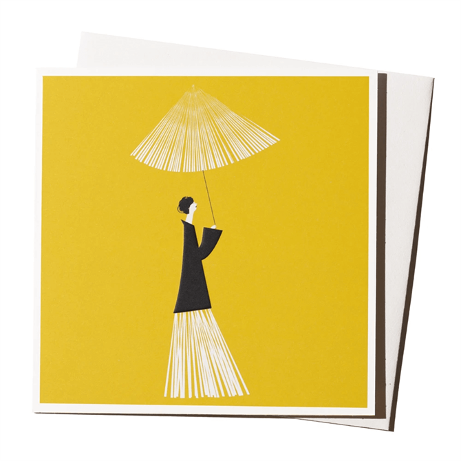 USTUDIO Yellow Umbrella Card